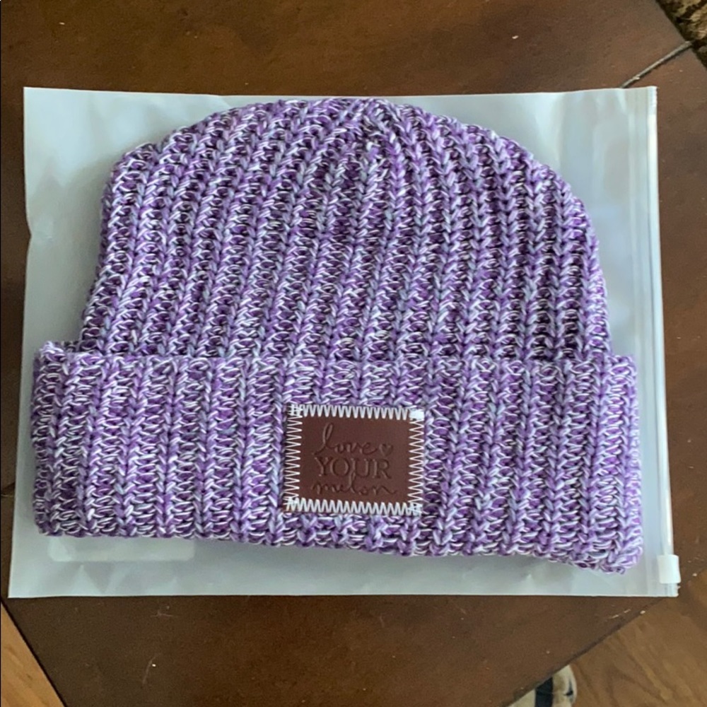 Love your melon purple beanie